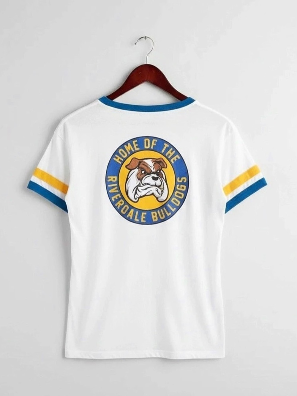 Riverdale High Bulldogs Ringer T-Shirt White & Blue